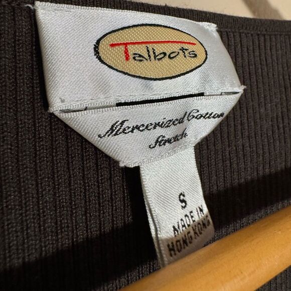 Brown Talbots Ribbed Sweater Size S EUC - Picture 5 of 5